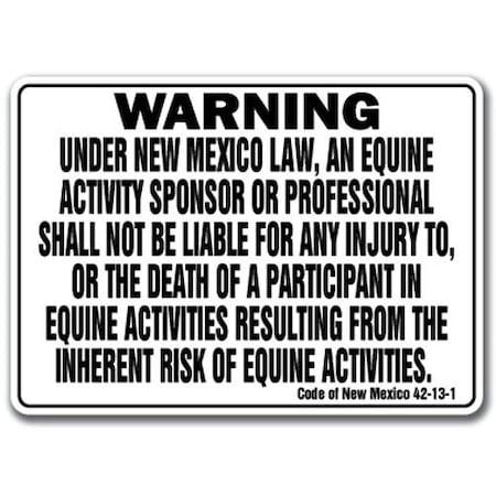 Signmission 14 in Height, 10 in Width, Plastic, 10" x 14", WS-New Mexico Equine WS-New Mexico Equine